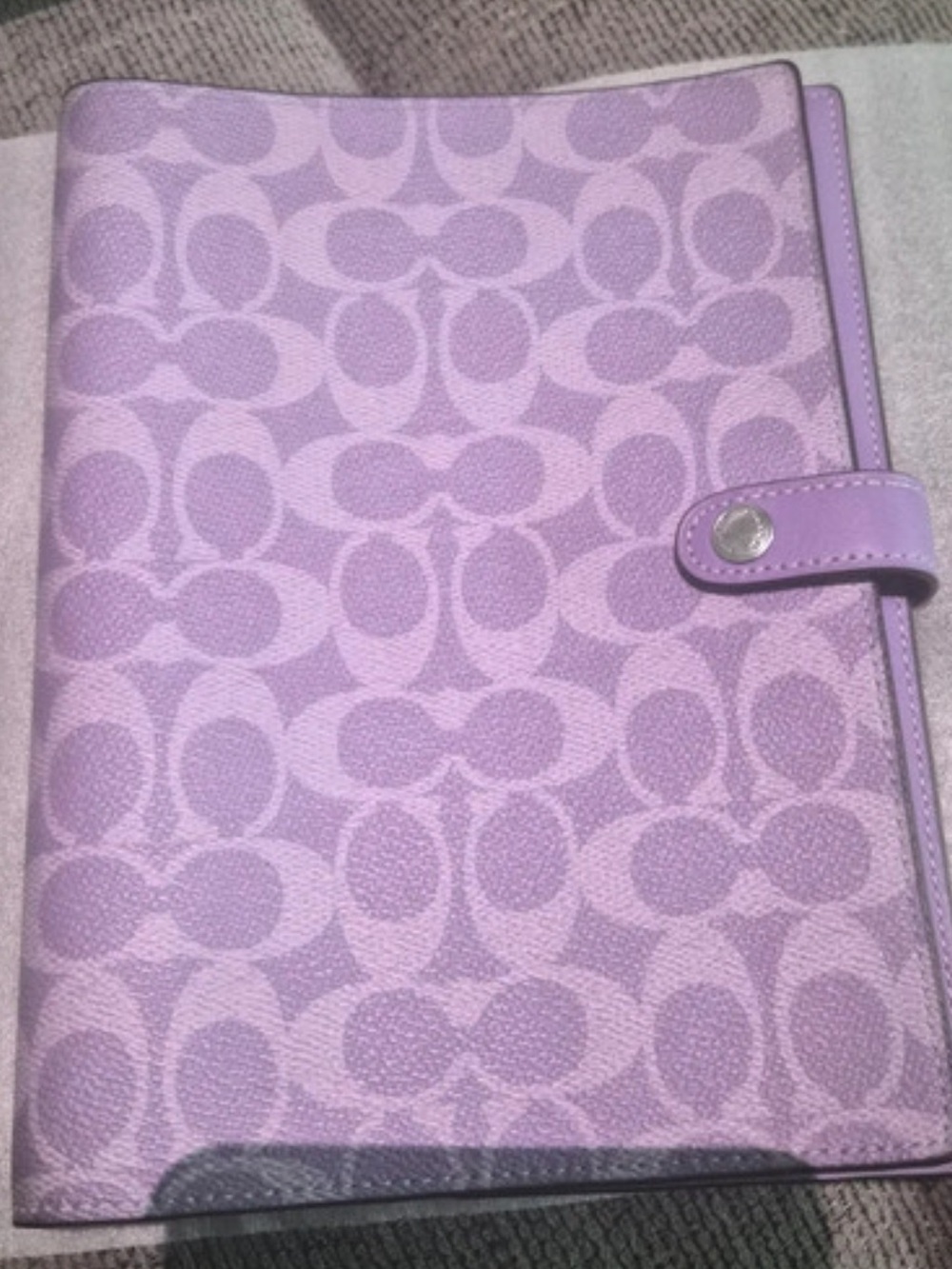 💜📚💜 COACH IRIS NOTEBOOK IN SIGNATURE CANVAS 💜📚💜 NWOT 💜📚💜